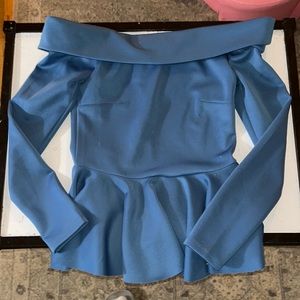 Long sleeve dress shirt, off the shoulders